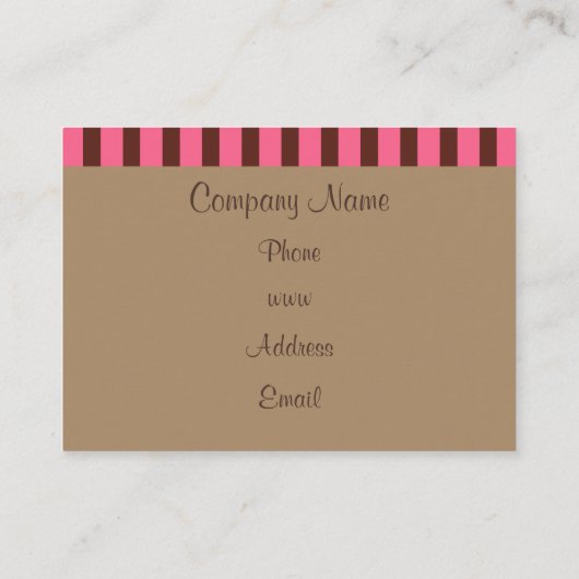 Visitekaartjes voor gebak (Achterkant)