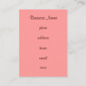 Visitekaartjes voor gebak (Achterkant)