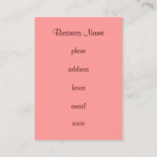 Visitekaartjes voor gebak (Achterkant)