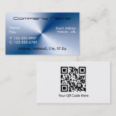 Visitekaartjes voor geborsteld blauw metaal (Voorkant / Achterkant)