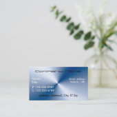 Visitekaartjes voor geborsteld blauw metaal (Staand voorkant)