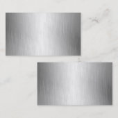 Visitekaartjes voor geborstelde metalen kijken (Voorkant / Achterkant)