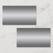 Visitekaartjes voor geborstelde zilveren blik (Voorkant / Achterkant)