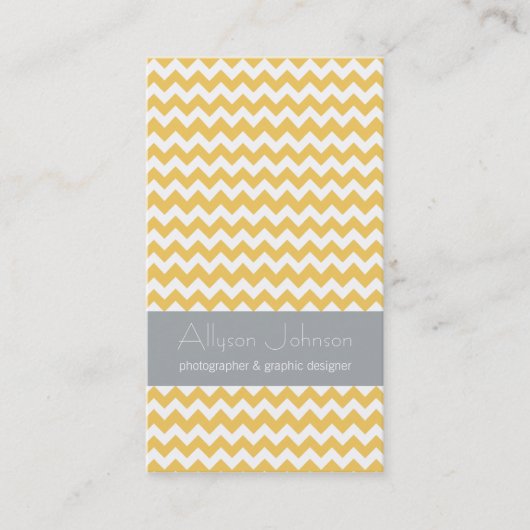 Visitekaartjes voor geel en grijs design (Voorkant)