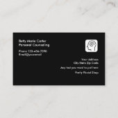 Visitekaartjes voor geestelijke gezondheidszorg (Achterkant)