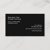 Visitekaartjes voor geestelijke gezondheidszorg (Achterkant)