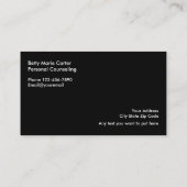 Visitekaartjes voor geestelijke gezondheidszorg (Achterkant)