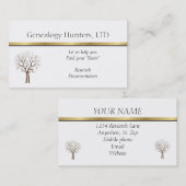 VISITEKAARTJES VOOR GENEALOGIST ONDERZOEK (Voorkant / Achterkant)