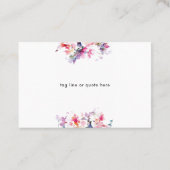 Visitekaartjes voor gepersonaliseerde Floral Water (Achterkant)