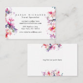 Visitekaartjes voor gepersonaliseerde Floral Water (Voorkant / Achterkant)