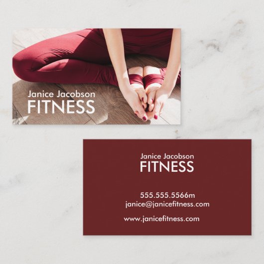 Visitekaartjes voor gevlekte fitness (Voorkant / Achterkant)