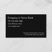 Visitekaartjes voor gezelschapsdieren (Achterkant)