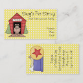 Visitekaartjes voor gezelschapsdieren contactkaartje (Voorkant / Achterkant)