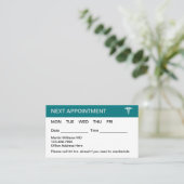 Visitekaartjes voor gezins- en medische benoeming afsprakenkaartje (Staand voorkant)