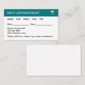 Visitekaartjes voor gezins- en medische benoeming afsprakenkaartje (Voorkant / Achterkant)