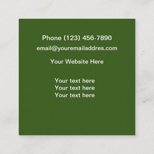 Visitekaartjes voor gezondheid en voeding (Achterkant)