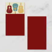 Visitekaartjes voor gitaren - Rood (Voorkant / Achterkant)