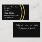 Visitekaartjes voor goud en munten (Voorkant / Achterkant)