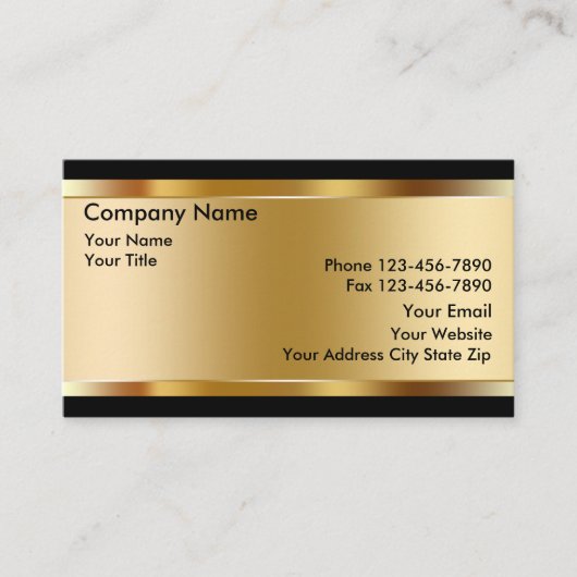 Visitekaartjes voor goudbeleggingen (Voorkant)