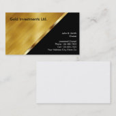 Visitekaartjes voor goudbeleggingen (Voorkant / Achterkant)