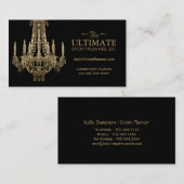 Visitekaartjes voor gouden en zwarte luchters (Voorkant / Achterkant)