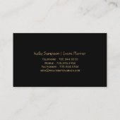 Visitekaartjes voor gouden en zwarte luchters (Achterkant)