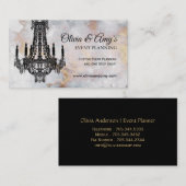 Visitekaartjes voor gouden en zwarte marmer-luchte (Voorkant / Achterkant)