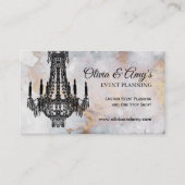 Visitekaartjes voor gouden en zwarte marmer-luchte (Voorkant)