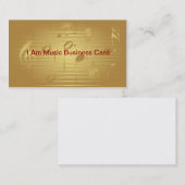 Visitekaartjes voor goudMuzieknoten (Voorkant / Achterkant)
