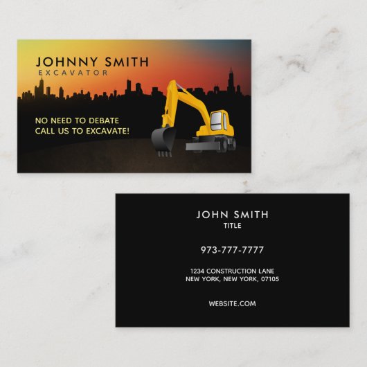 Visitekaartjes voor graafslogans (Voorkant / Achterkant)