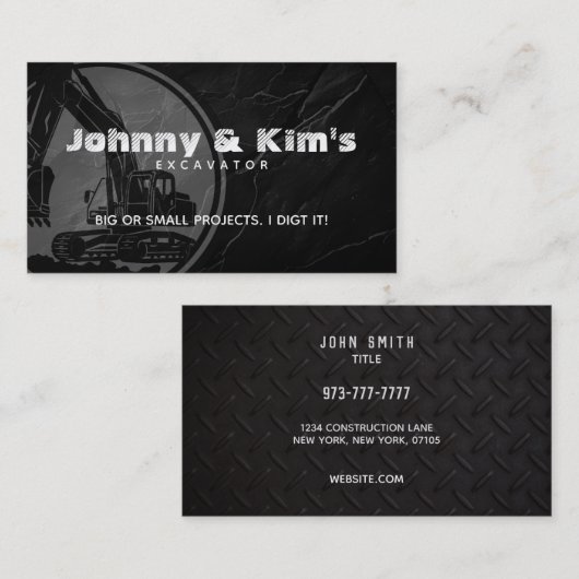 Visitekaartjes voor graafslogans (Voorkant / Achterkant)