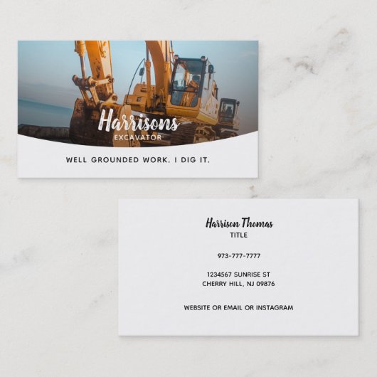 Visitekaartjes voor graafslogans (Voorkant / Achterkant)