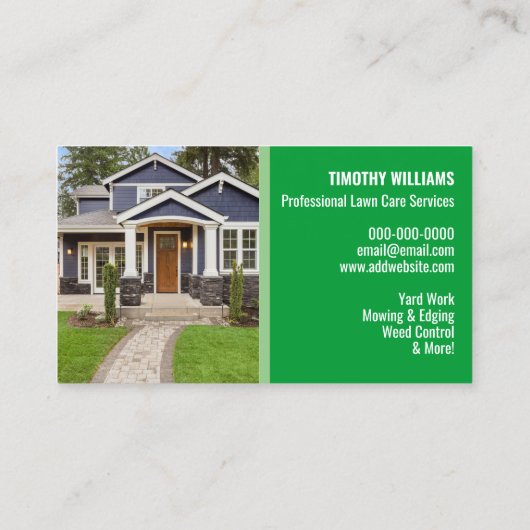 Visitekaartjes voor grasmaaien (Achterkant)