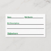 Visitekaartjes voor grasmaaimachines (Achterkant)