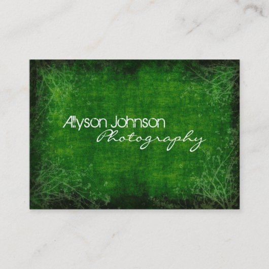 Visitekaartjes voor groene achtergrond (Voorkant)
