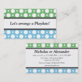 Visitekaartjes voor groene blauwe poolpunten afspe contactkaartje (Voorkant / Achterkant)