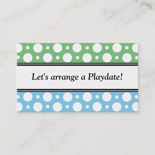 Visitekaartjes voor groene blauwe poolpunten afspe contactkaartje (Voorkant)