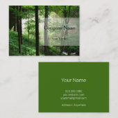 Visitekaartjes voor groene bosbrug (Voorkant / Achterkant)
