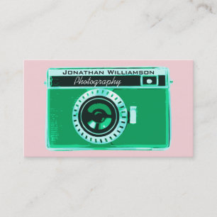 Visitekaartjes voor groene camera fotografie