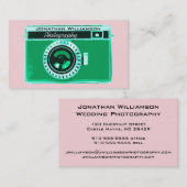 Visitekaartjes voor groene camera fotografie (Voorkant / Achterkant)