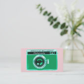 Visitekaartjes voor groene camera fotografie (Staand voorkant)