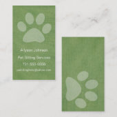 Visitekaartjes voor groene handmatige afdruk (Voorkant / Achterkant)