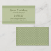 Visitekaartjes voor groene Keltische Knot Interior (Voorkant / Achterkant)