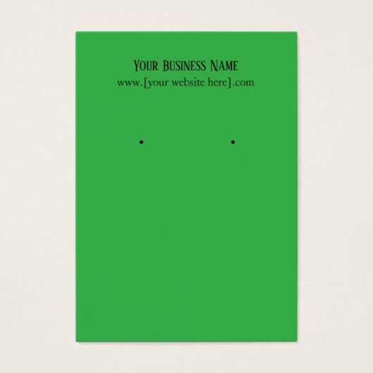 Visitekaartjes voor groene oorten (Voorkant)