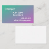 Visitekaartjes voor groene roze gradiënt (Voorkant / Achterkant)