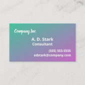 Visitekaartjes voor groene roze gradiënt (Voorkant)