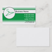 Visitekaartjes voor groene witte vervaging van kle (Voorkant / Achterkant)