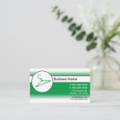 Visitekaartjes voor groene witte vervaging van kle (Staand voorkant)