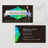 Visitekaartjes voor grote huisreiniging (Voorkant / Achterkant)