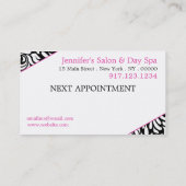 Visitekaartjes voor haarsalon | Schoolschool Afsprakenkaartje (Achterkant)